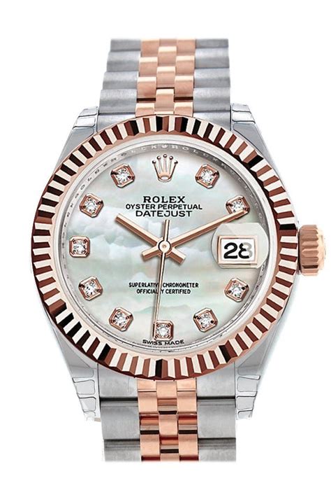 rolex mother of pearl diamonds|rolex datejust 28 diamond bezel.